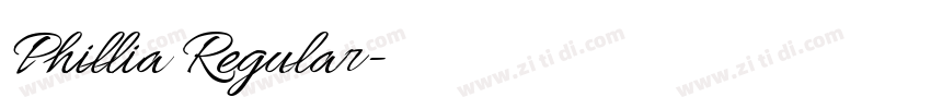 Phillia Regular字体转换 Phillia Regular字体转换